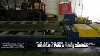 aydınlatma direği üretimi için boy kesme makinesi