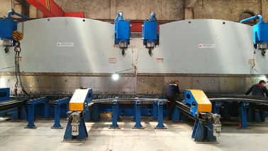 Çifte bağlantılı CNC hidrolik plaka bükme makinesi ışık direği üretim hattı için