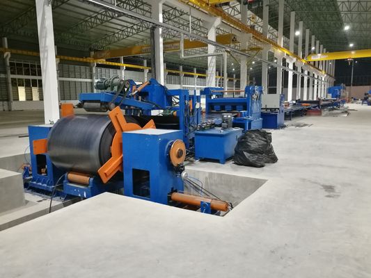 Uzunluk hattı standart kesim, sıcak 6m 8m 14m için yumuşak çelik ışık direği makinesi rulo