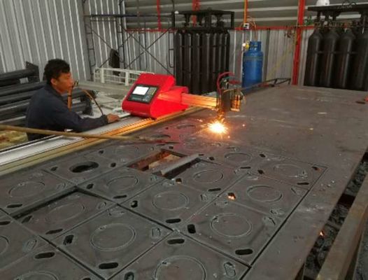 CNC Taşınabilir Alev Kesme Makinesi, Işık Kutup Baz Tabak Kesmek için Işık Kutup Makinesi