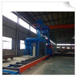 Çelik yapı H kirişli kumlama makinesi / Roller Konveyör Kumlama Makinesi