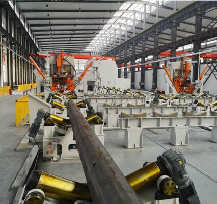HM2500/14000 14m CNC Otomatik Işık Kutbu Dikiş Kapama kaynak makinesi Max 2500mm çapı